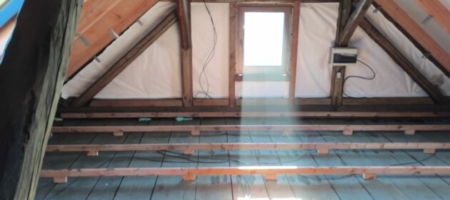 Přípravné práce pro zateplení střechy