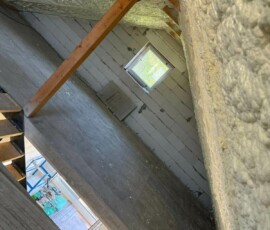 Izolace po hřeben střechy